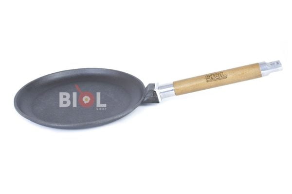 Чугунная блинная сковорода Биол с ровными бортами 22 см лучшая цена
