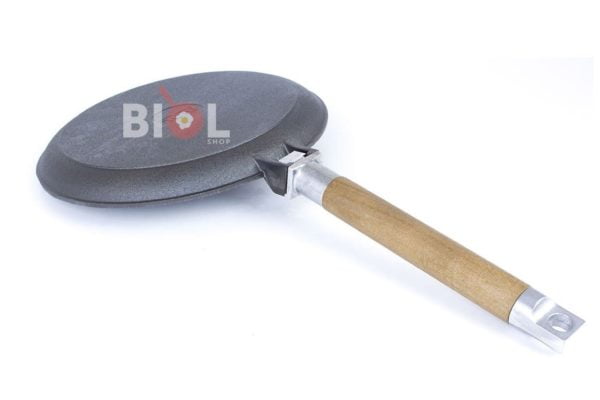 Чугунная блинная сковорода Биол с ровными бортами по низкой цене