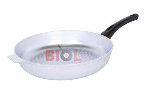 Сковорода алюминиевая рифленая с крышкой 30 см Биол А302