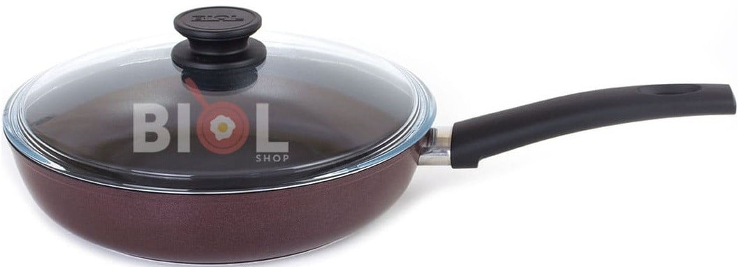 Антипригарная сковорода с крышкой 26 см заказать на сайте Биолшоп