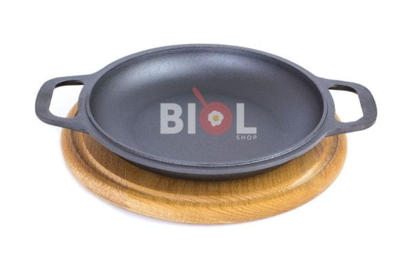 Порционная чугунная сковорода на подставке Биол 22 см