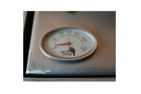 Коптильня горячего копчения с термометром 1,5 мм 400х300х280 h-06