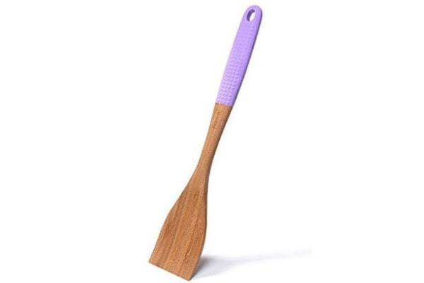 Лопатка кухонная Fissman бамбуковая 33 см с силиконовой ручкой 1405