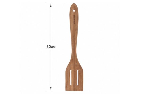 Лопатка бамбуковая с прорезями 30 см Fissman заказать онлайн