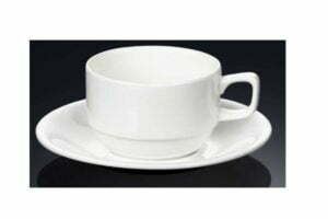 Чашка чайная с блюдцем Wilmax фарфор 220 мл