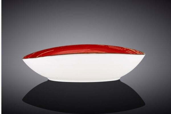 Блюдо овальное глубокое Wilmax Spiral Red 25х16,5х6 см