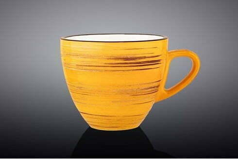 Чашка чайная Wilmax Spiral Yellow 190 мл WL-669435 / A