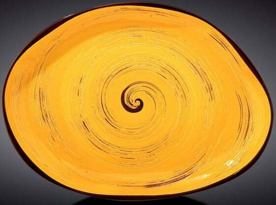 Блюдо камень Wilmax Spiral Yellow 33х24,5 см WL-669442 / A купить недорого онлайн