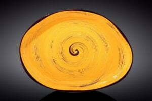 Блюдо камень Wilmax Spiral Yellow WL-669442 / A низкая цена
