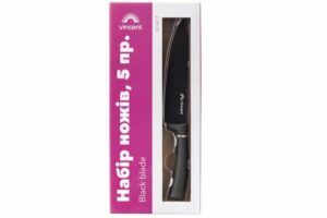 Набор ножей с 5 предметов Vincent.Black blade покрытия non-stick VC-6211